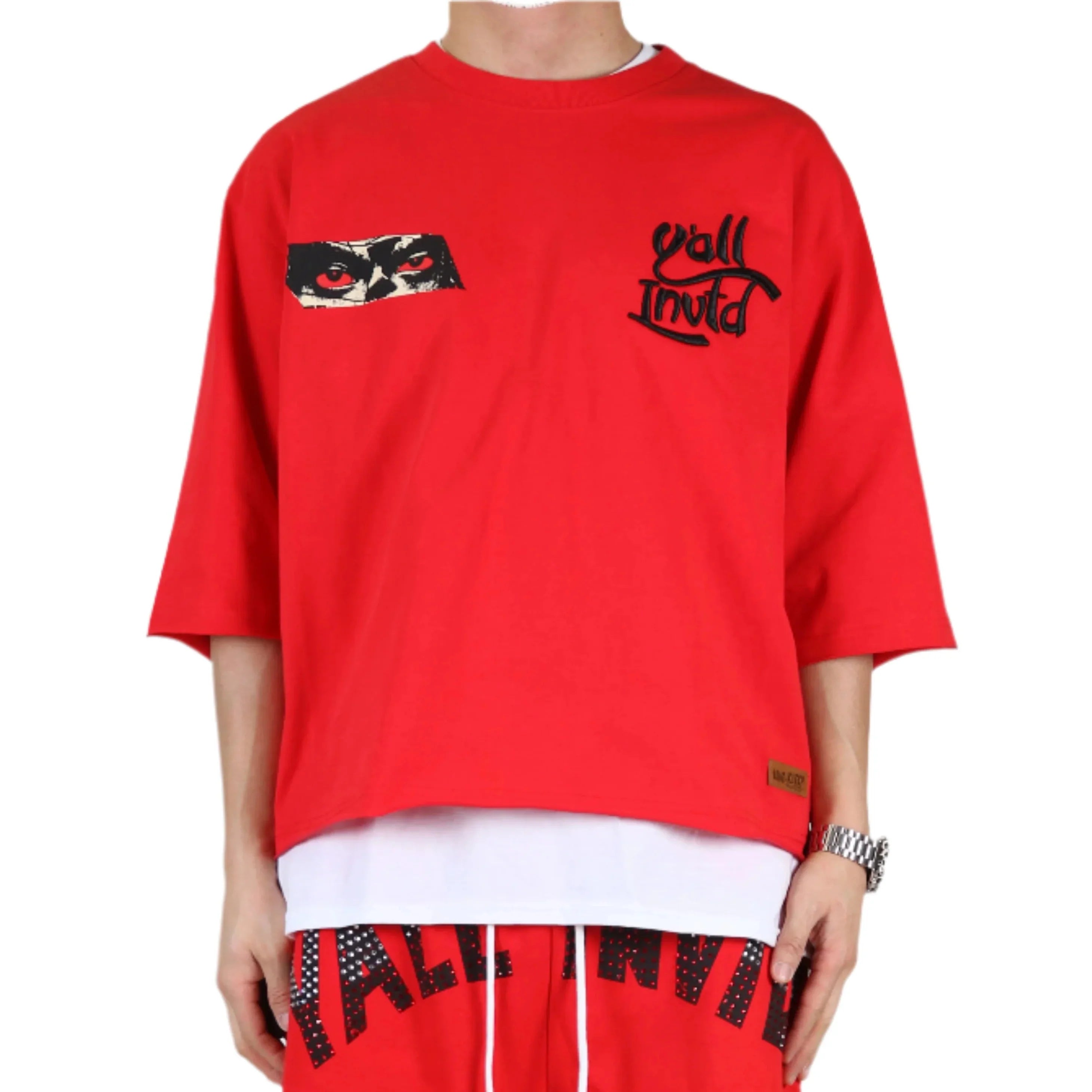 ASEN SN/ Jersey 3/4 Sleeve Crop Top Tee