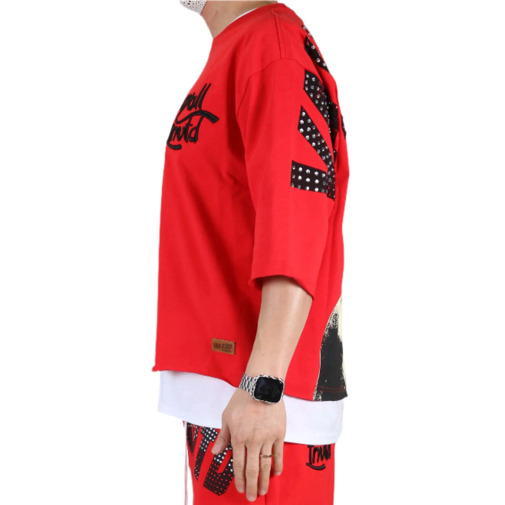 ASEN SN/ Jersey 3/4 Sleeve Crop Top Tee