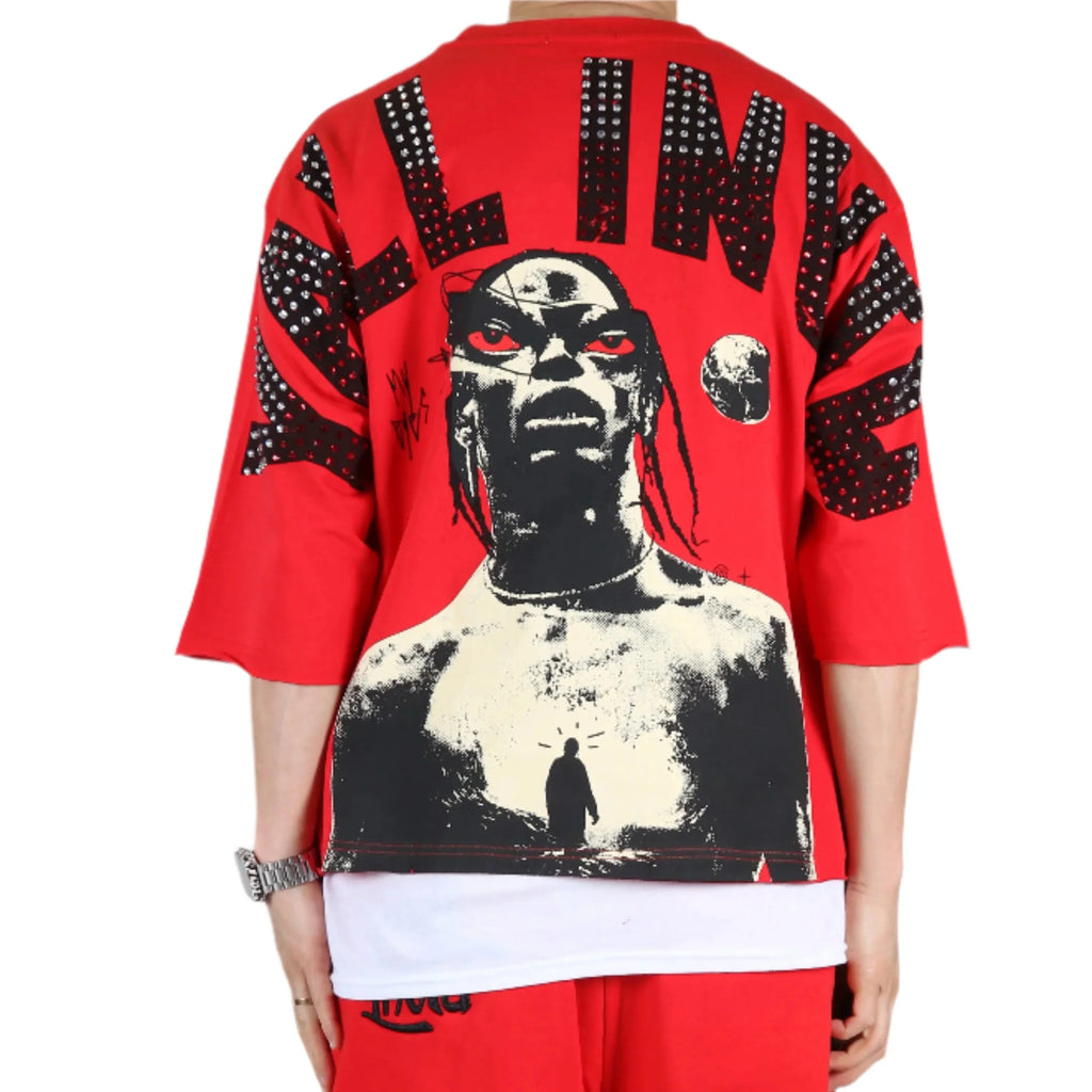 ASEN SN/ Jersey 3/4 Sleeve Crop Top Tee