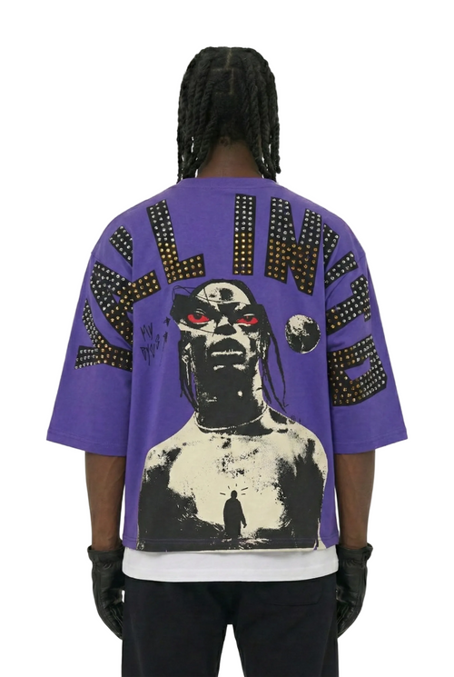 ANGELO SN/ Jersey 3/4 Sleeve Crop Top Tee